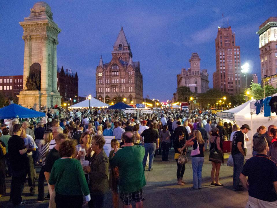 Very large crowd gathers for festival in Syracuse's Clinton Square